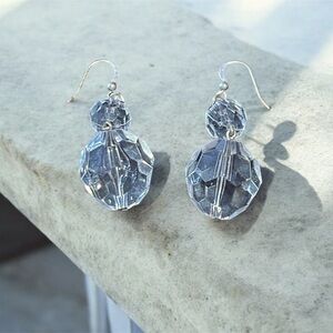 Vintage Clear Drop Earrings